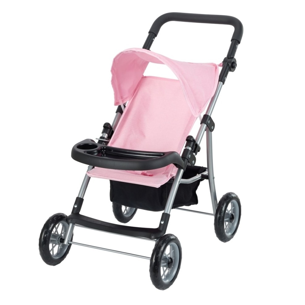 Deluxe Pink Doll Stroller