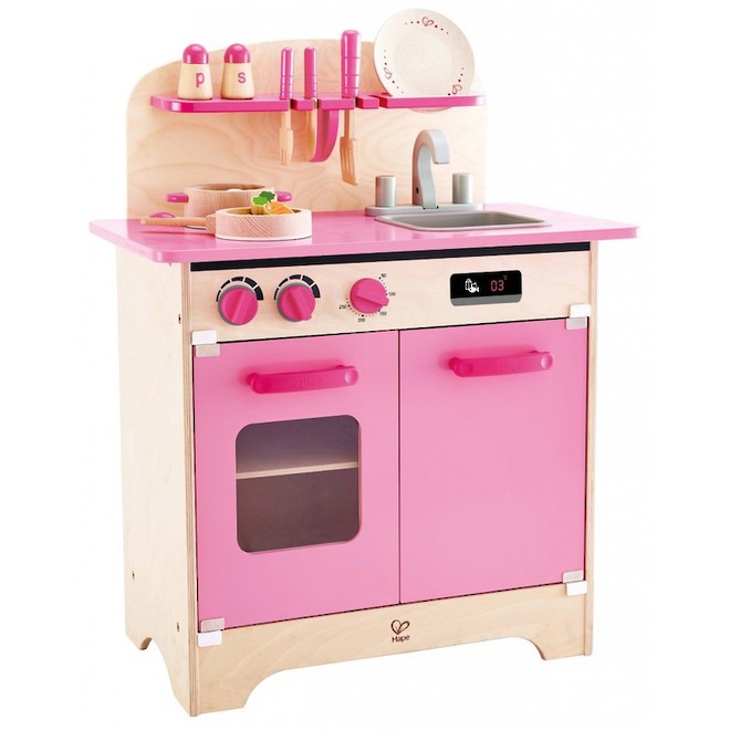 Pink Kitchen with Utensils