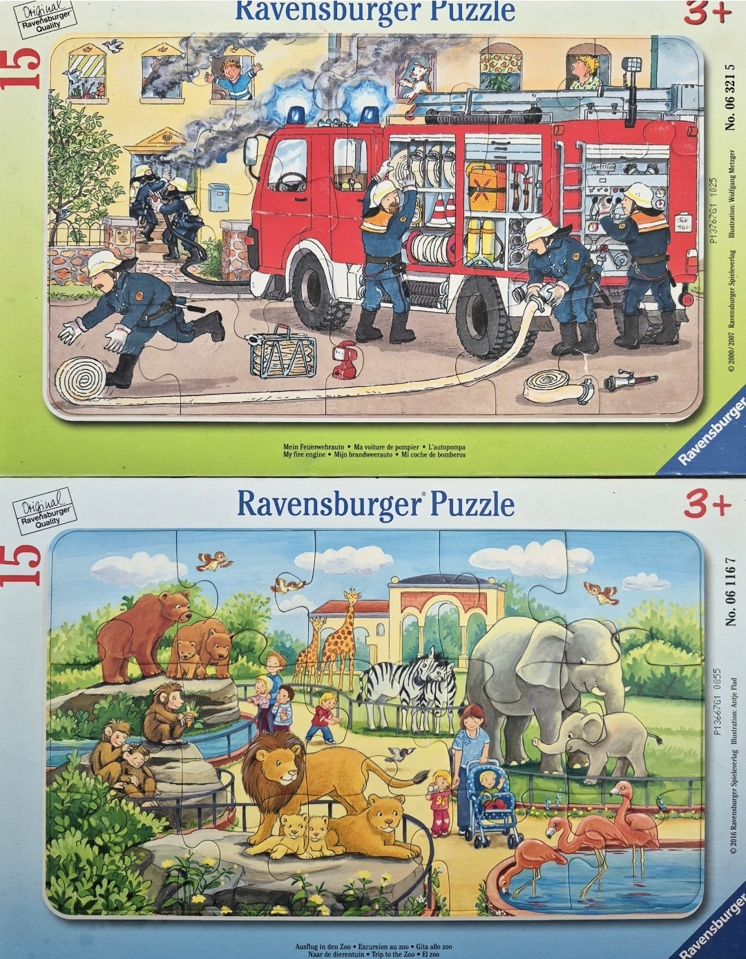 Puzzle Pack - Firetruck and Zoo